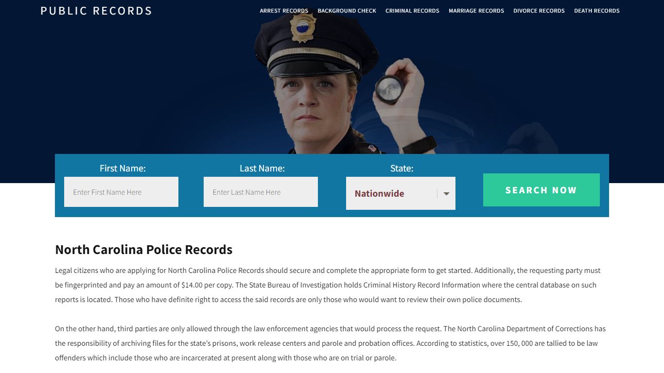 North Carolina Police Records | Get Instant Reports On People